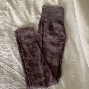 Purple Camo Gym Leggings